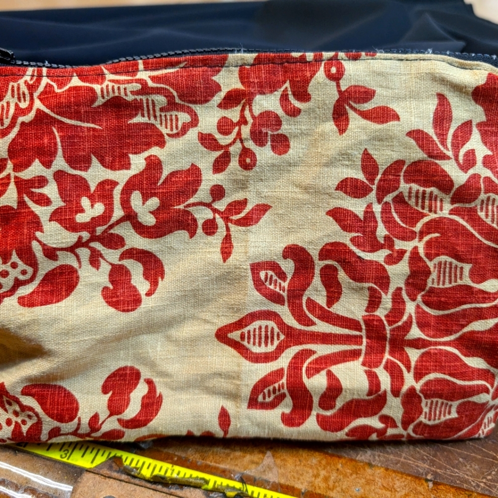 Handmade Floral Makeup/ Travel bag